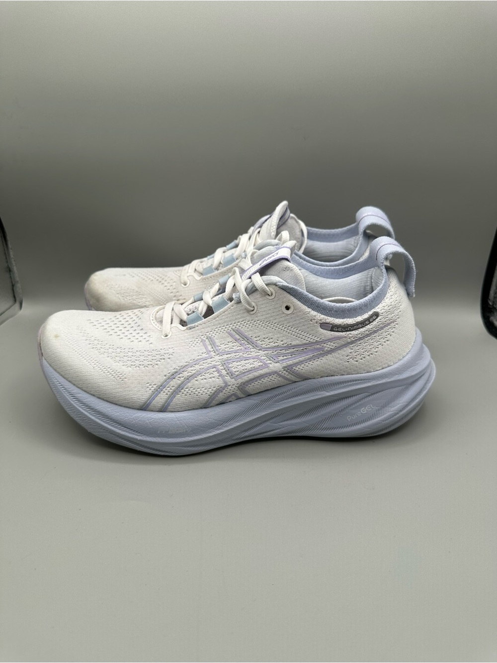 ASICS Gel Nimbus 26 Running Shoes Women 7.5 Platform White/Fresh Air - Picture 7 of 13